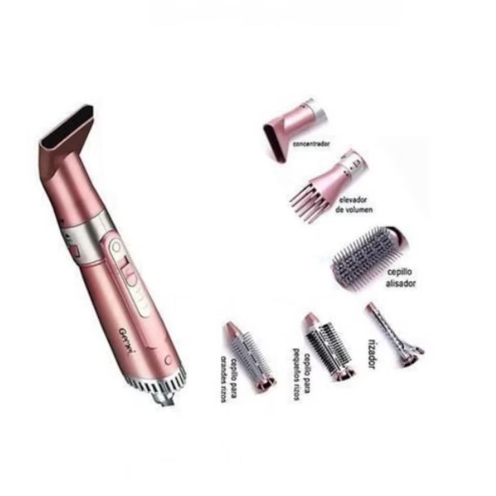 Uscator Par Aparat Multifunctional Coafare, 6 Accesorii, 2200W, Roz Perlat